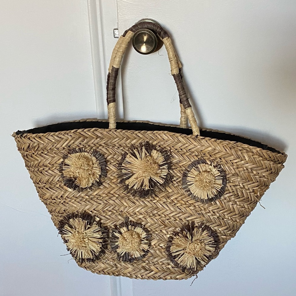 Straw beach tote / handbag